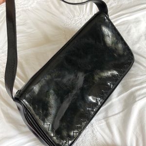 BCBG Genuine Patent Leather Shoulder Bag